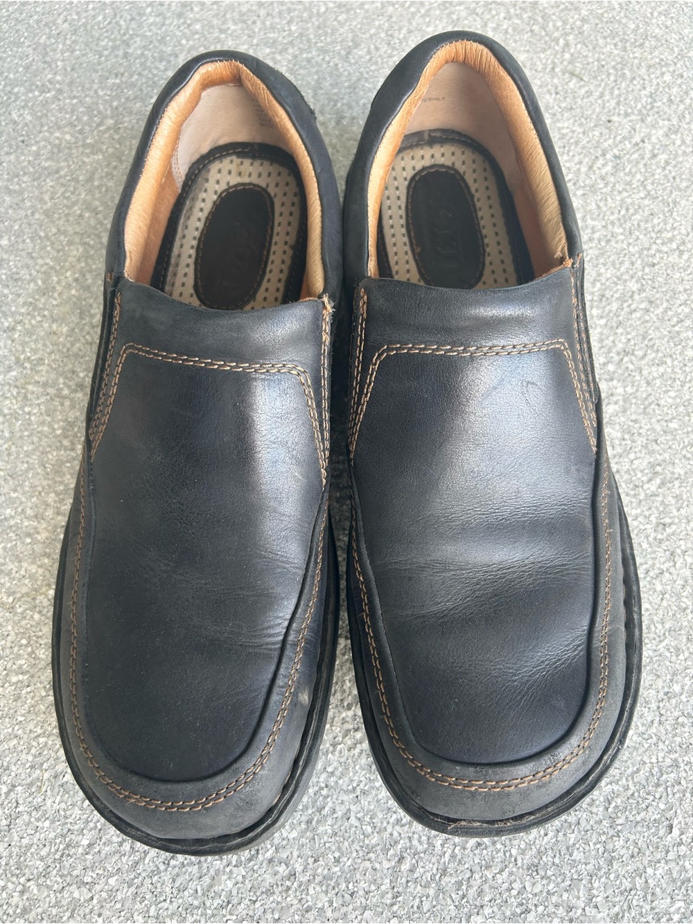 Born Men's Blast III Black Slip-On Leather Casual Shoes Size 11M